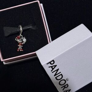 Pandora Silver and Red Charm